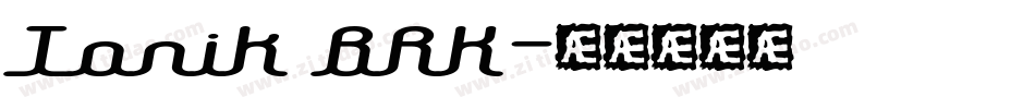 Tonik BRK字体转换